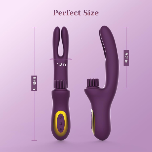 10 x 6 x 7 Modes Come-Hither Clitoral Tickling Rabbit Vibrator