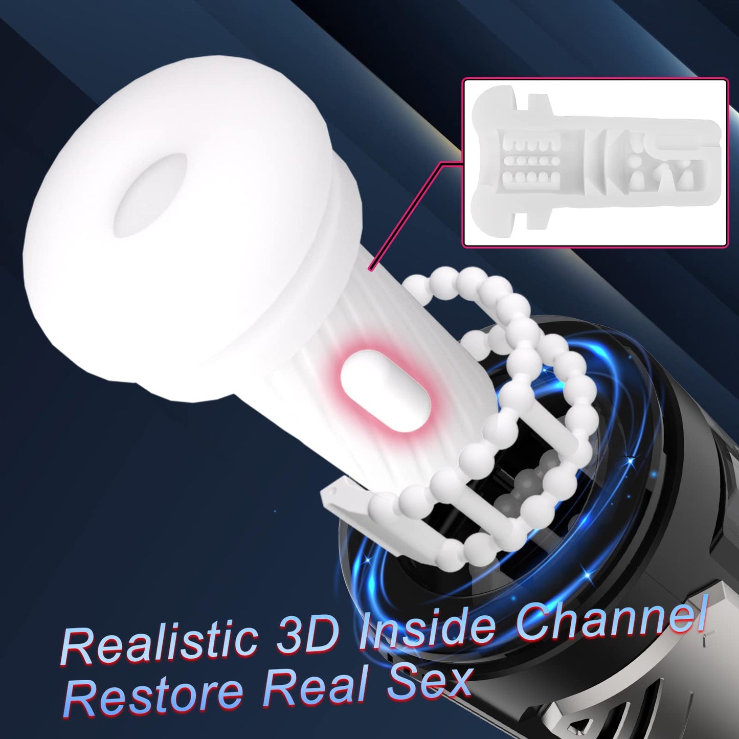 7 Thrusting & Vibration ModesElectric Male Stroker Pocket Pussy for Men