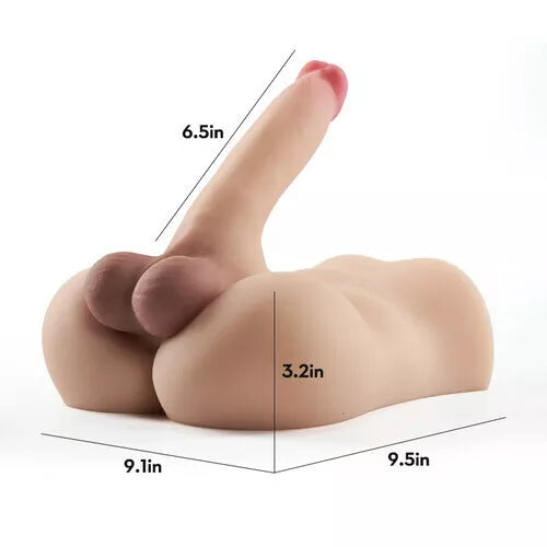 7Lb Slidable Balls Pink Glans Male Sex Doll