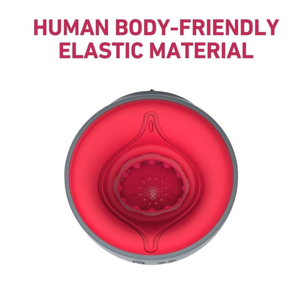 Matte Gray 5-frequency sucking 6-speed vibration Heating Blow-job Masturbator