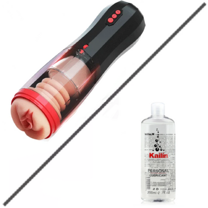 CLIMBER - Lifelike Automatic 5 Thrusting 10 Vibrating Vocable Masturbation Cup