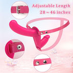 Strapless Vibrating Dildo - Adjustable Harness & Remote Control Wearable Vibrator