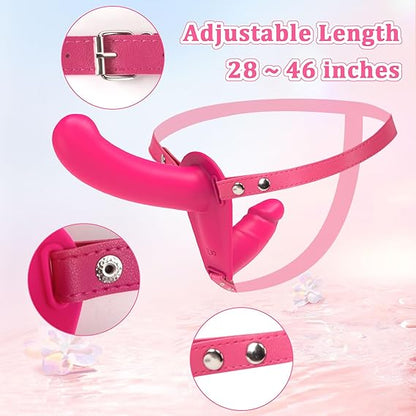 Strapless Vibrating Dildo - Adjustable Harness & Remote Control Wearable Vibrator