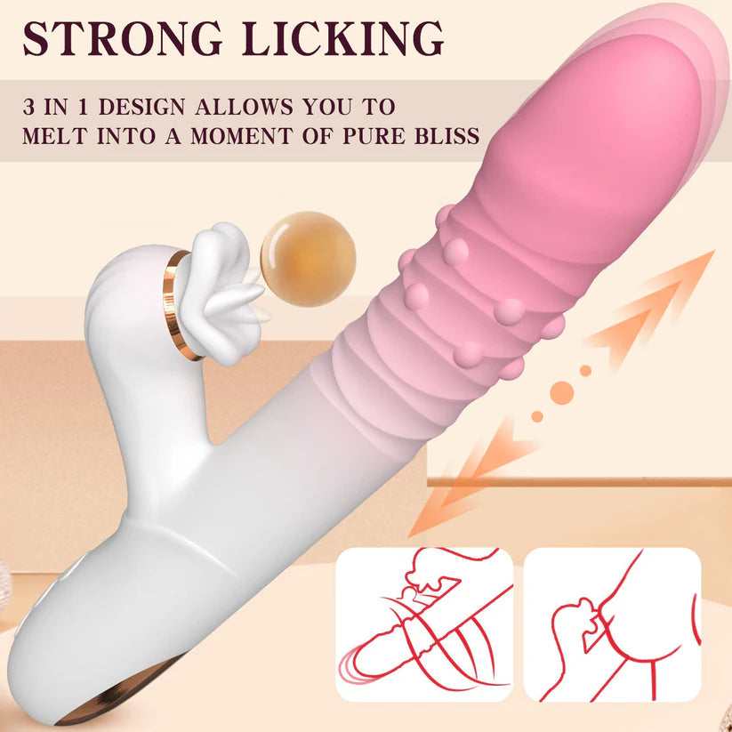 Rabbit - 360° Rotating Ball 7-Speed Extendable G-Spot Vibrator with 7 Intensity Settings