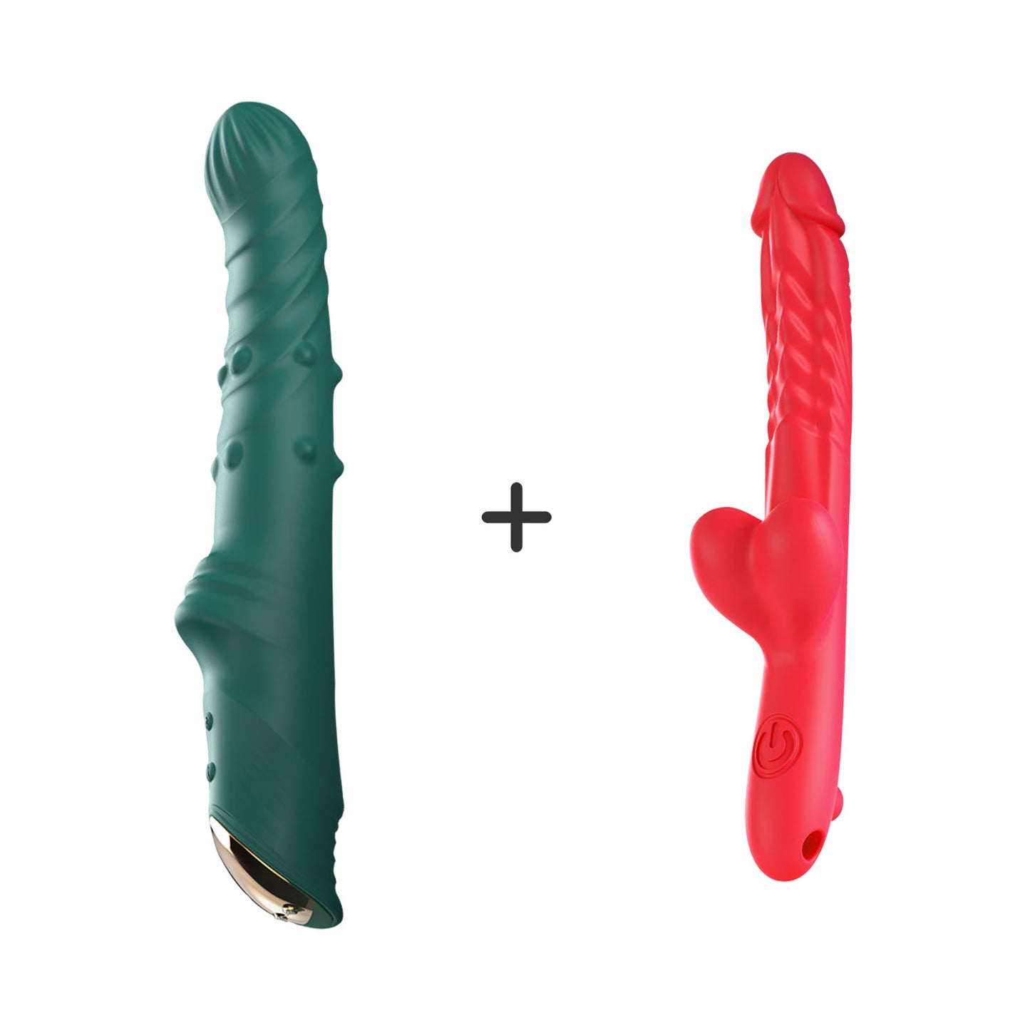 3 IN 1 Telescopic G-Spot Vibrator with Beads Ring and Clit Stimulator