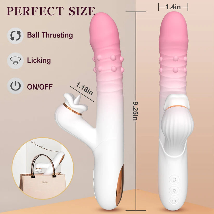 Rabbit - 360° Rotating Ball 7-Speed Extendable G-Spot Vibrator with 7 Intensity Settings