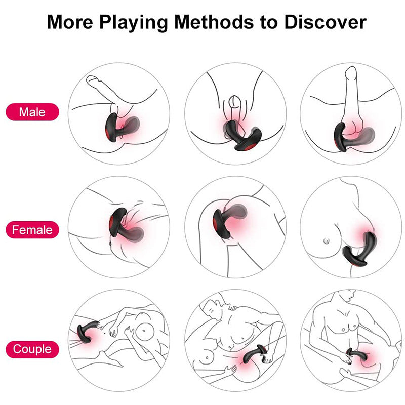 Inflatable Butt Plug Vibrator Wireless Remote Control Male Prostate Massager