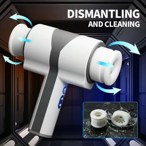 Double-Ended Handheld Vibrating Thrusting & Rotating Automatic Male Masturbator