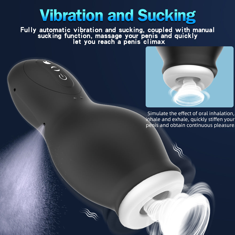 7speeds Real Air Sucking Male Masturbator Deep Throat Vibration Automatic Suction Adult Oral Sex Toys