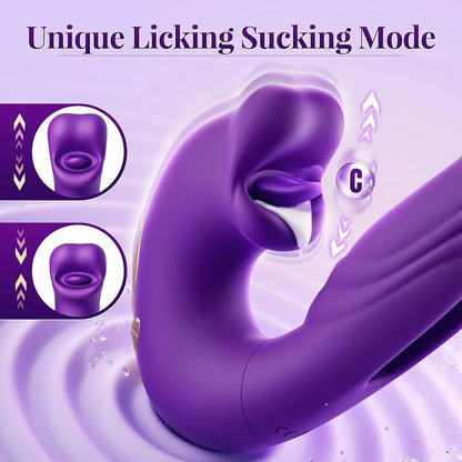 💥New on sale 2026 💞G-Spot Vibrator Female Sex Toy, featuring 7 slapping vibration modes and 5 licking/sucking modes.