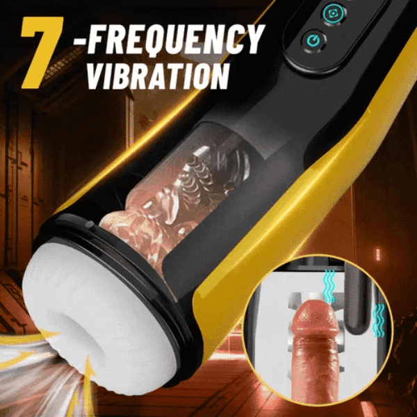 7 Sucking 7 Vibrating Heating Male Masturbator