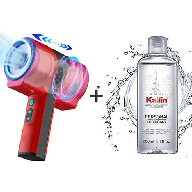 Superbuyg™ 5 Telescopic Rotating 7 Vibrating Handheld Masturbator