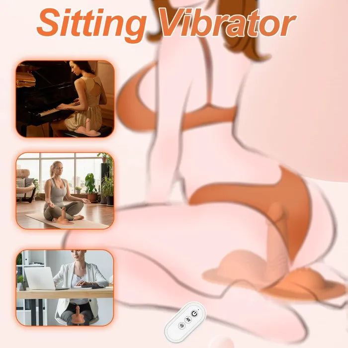 Superbuyg™10 Vibration Modes Sit and Ride Vibrator Clit Anal G-spot Double Stimulator