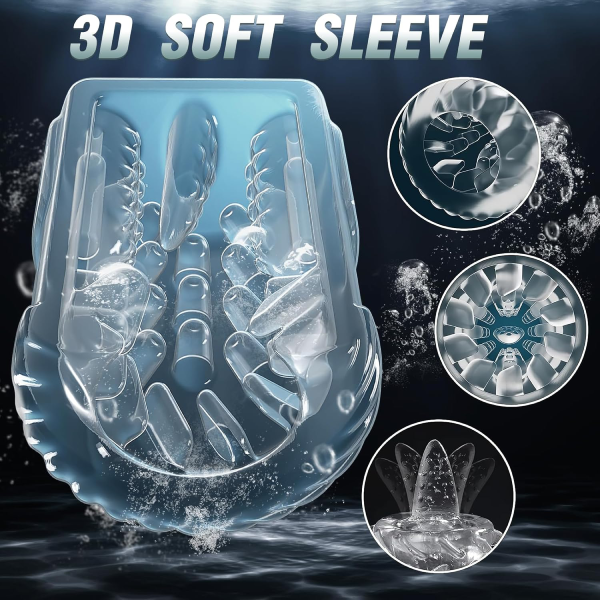 Innovative 7 Sucking & Vibrating & Thrusting & Rotating & Licking Automatic Male Masturbator