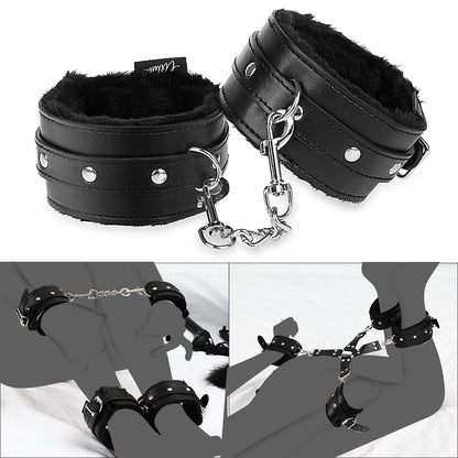 11 Pcs BDSM Leather Bondage Sets Restraint Kits for Women and Couples
