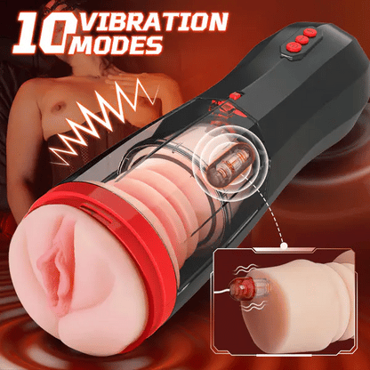 ROKA - Lifelike Vaginal Entrance Thrusting Vibrating Vocal Masturbator Stroker,Star-starring identical mold production [free of tax]【❤️Discreet Shipping】
