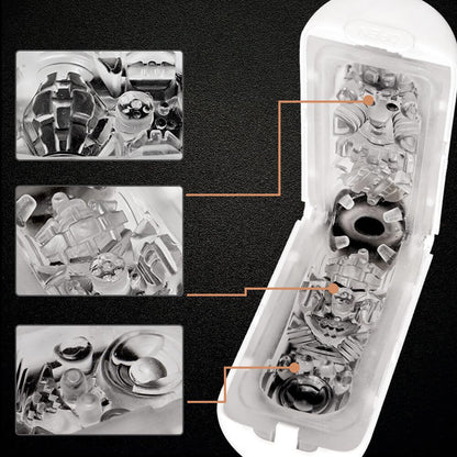 3D Transparent Channel Vacuum Suction Masturbator