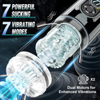 Innovative 7 Sucking & Vibrating & Thrusting & Rotating & Licking Automatic Male Masturbator