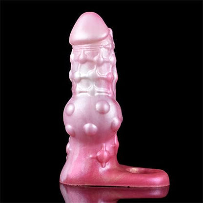 7.16in  Monster Penis Extender Sleeve – Soft Silicone Enlargement Sleeve with Cock Ring for Men