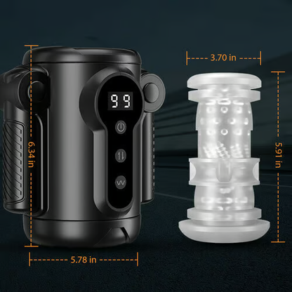 9 Thrusting & Vibrating Massage Training and Masturbation 2 IN 1 Sex Toy