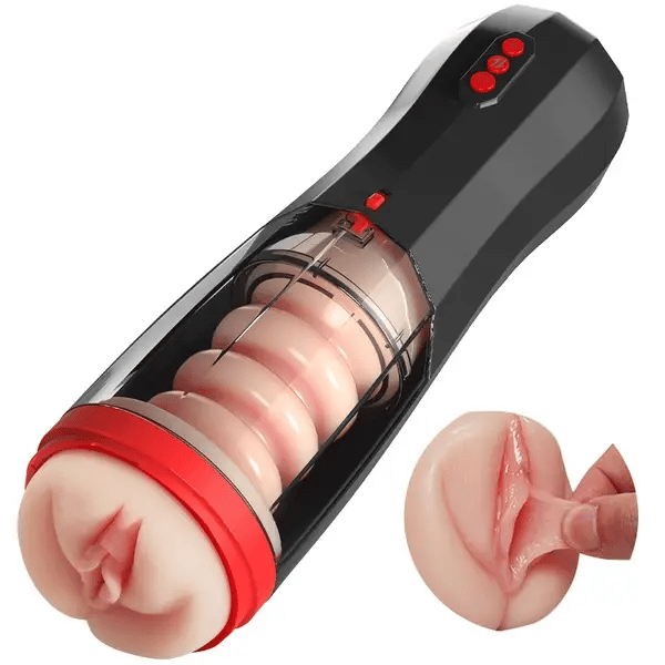ROKA - Lifelike Vaginal Entrance Thrusting Vibrating Vocal Masturbator Stroker,Star-starring identical mold production [free of tax]【❤️Discreet Shipping】