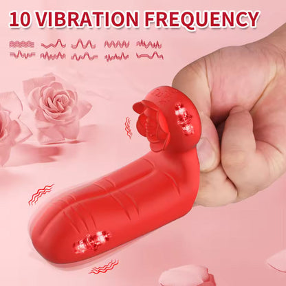 Rose Double Vibrator Finger Couple