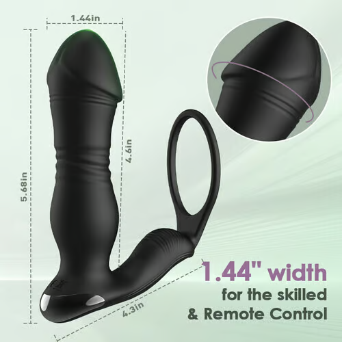 SPY 8 Telescopic Vibration Anal Vibrator Prostate Massager 1.44 Inch for Skilled Player