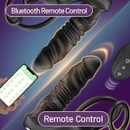 Bluetooth App Control 9 Vibrating Thrusting Dual Ring Prostate Massager