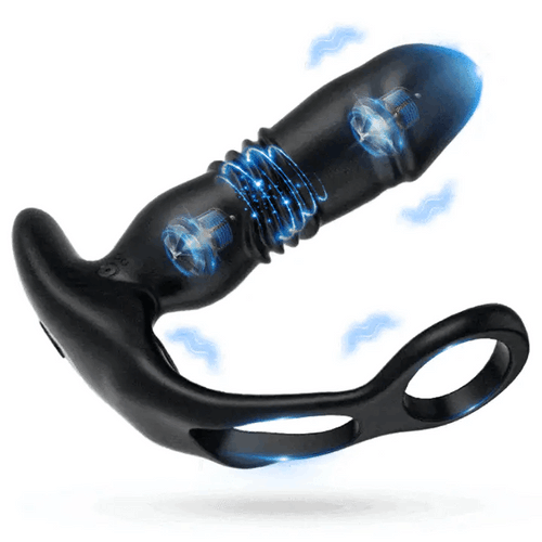 3 Thrusting & 12 Vibrating Cock Rings Prostate Massager