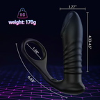 10 Vibrating 3 Thrusting Remote Control Anal Vibrator