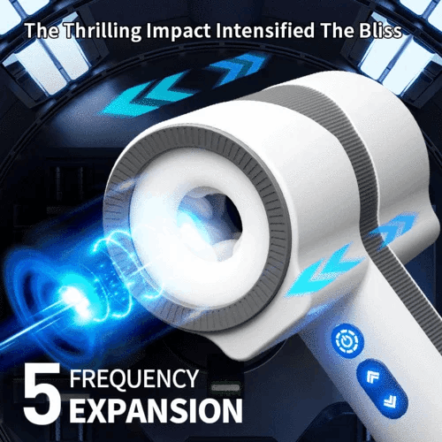 Double-Ended Handheld Vibrating Thrusting & Rotating Automatic Male Masturbator