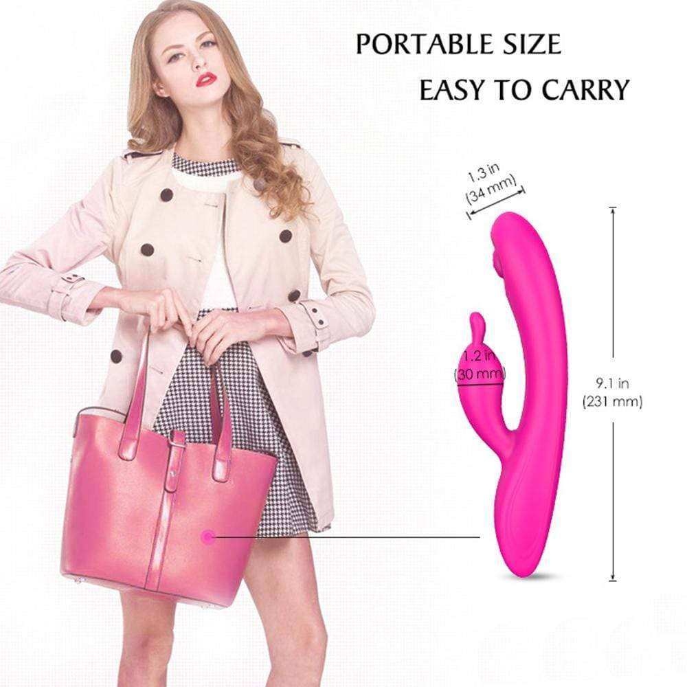 Dual Motor 9X9 Modes Flapping Clitoris G-Spot Rabbit Vibrator