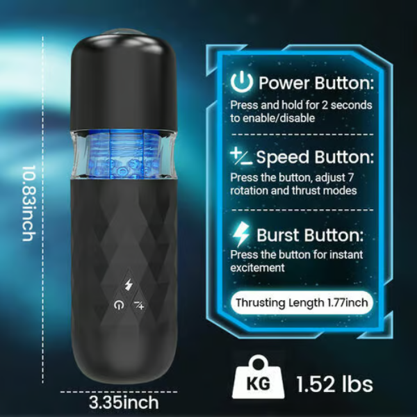 Hand-Free 7 Expansion Rotating Voice Function Masturbator Cup