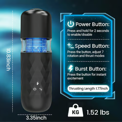 Hand-Free 7 Expansion Rotating Voice Function Masturbator Cup