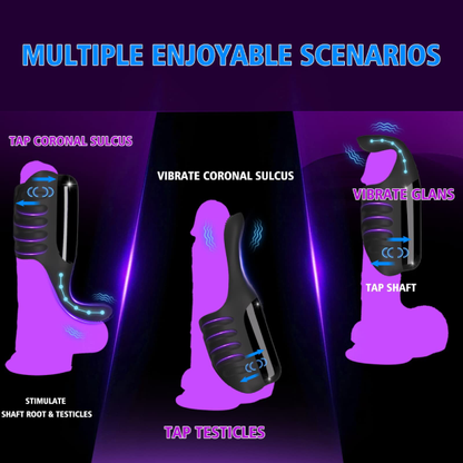 Penis Vibrator with Tapping & Vibrating Function