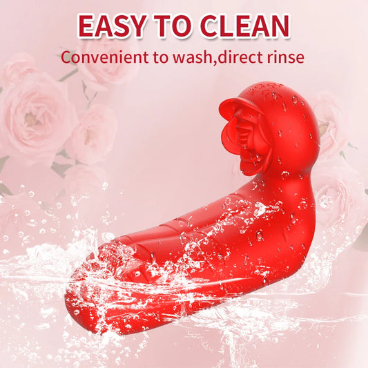 Rose Double Vibrator Finger Couple