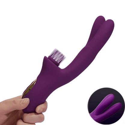 10 x 6 x 7 Modes Come-Hither Clitoral Tickling Rabbit Vibrator