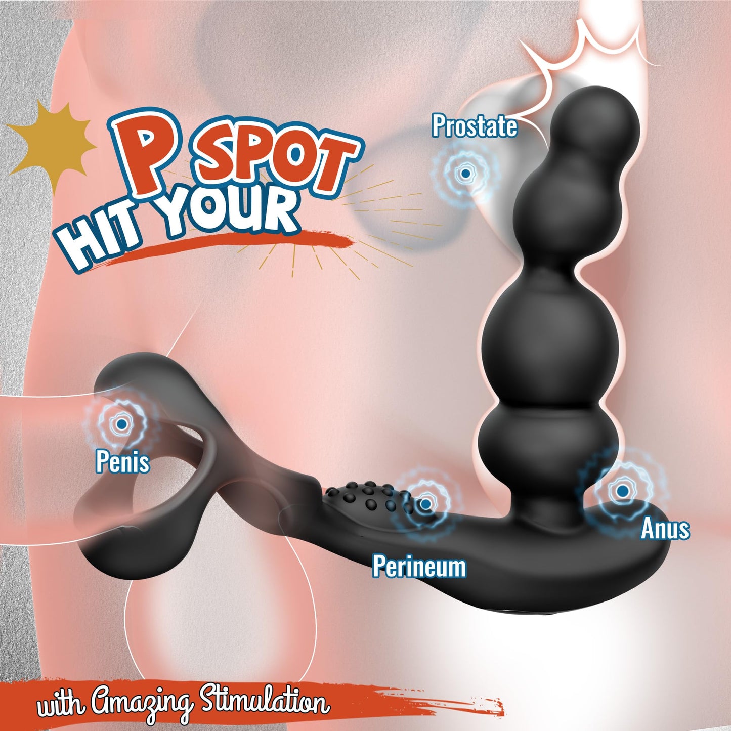 High Speed Rotation & Vibration Prostate Massager
