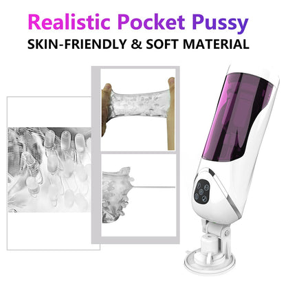 10 Vibrating Modes High Speed and Powerful Stimulation Thrusting & Rotating Male Masturbator Cup