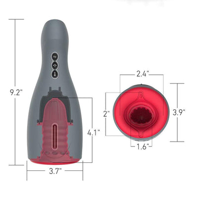 Matte Gray 5-frequency sucking 6-speed vibration Heating Blow-job Masturbator