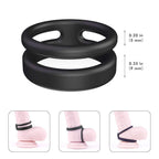 S-HANDE Silicone Dual Penis Ring Erection Enhancing Sex Toy for Man or Couples Play