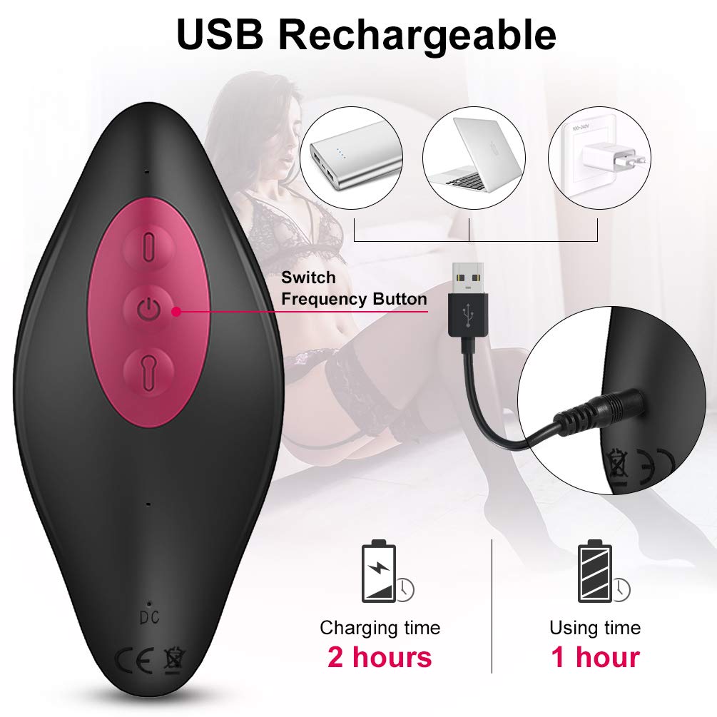 Inflatable Butt Plug Vibrator Wireless Remote Control Male Prostate Massager