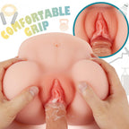 7.48'' Doggy And Missionary Style 2 Holes Realistic Pussy Ass Masturbator