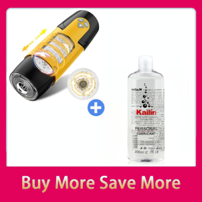 YELLOW DARK KNIGHT 7 Thrusting & Rotating Modes Automatic Male Masturbator