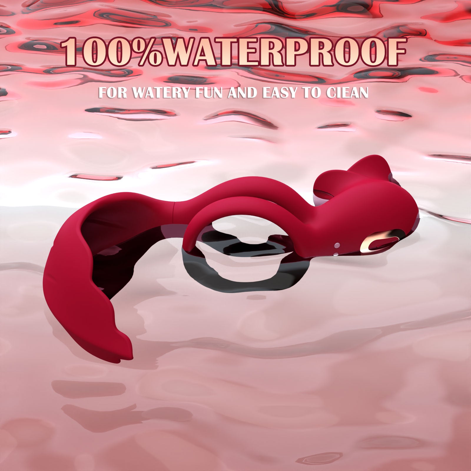 Waterproof Dual-Stimulation Cock Ring – 12 Vibration Modes for Enhanced Pleasure