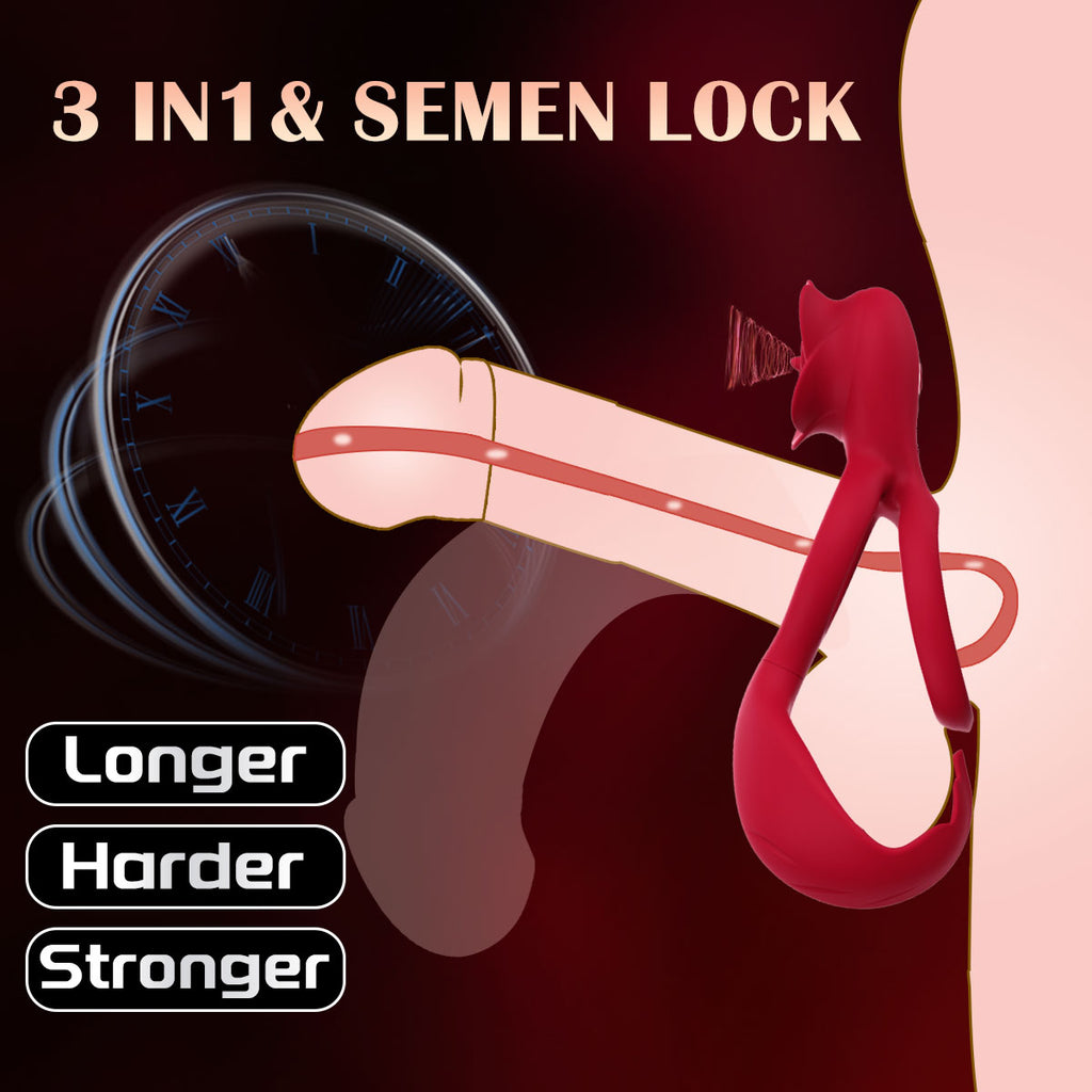 Waterproof Dual-Stimulation Cock Ring – 12 Vibration Modes for Enhanced Pleasure