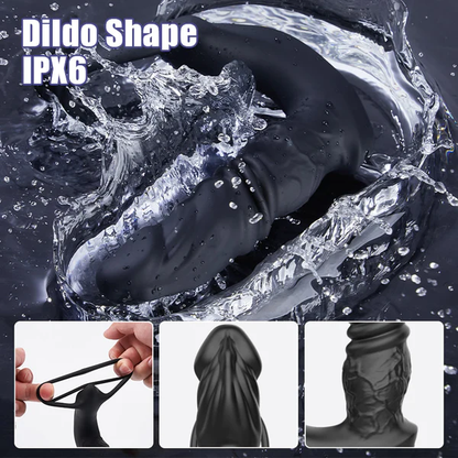 Bluetooth Remote Control 9 Thrusting Vibrating Prostate Massager with Penis Ring