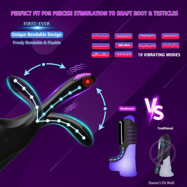 Penis Vibrator with Tapping & Vibrating Function
