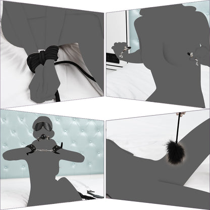 11 Pcs BDSM Leather Bondage Sets Restraint Kits for Women and Couples