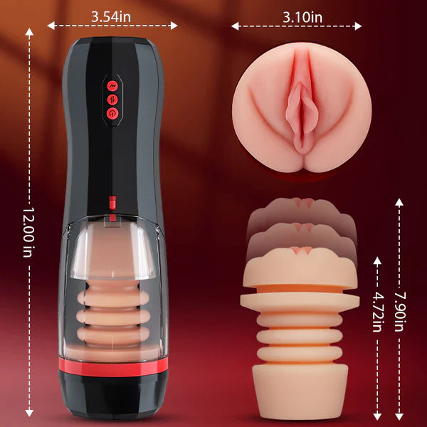 ROKA - Lifelike Vaginal Entrance Thrusting Vibrating Vocal Masturbator Stroker,Star-starring identical mold production [free of tax]【❤️Discreet Shipping】